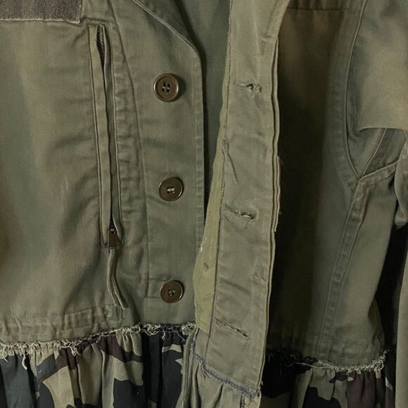 Vintage 1978 Romi Basha French Army Jacket Women's Medium Military Utility Camo - Picture 7 of 12